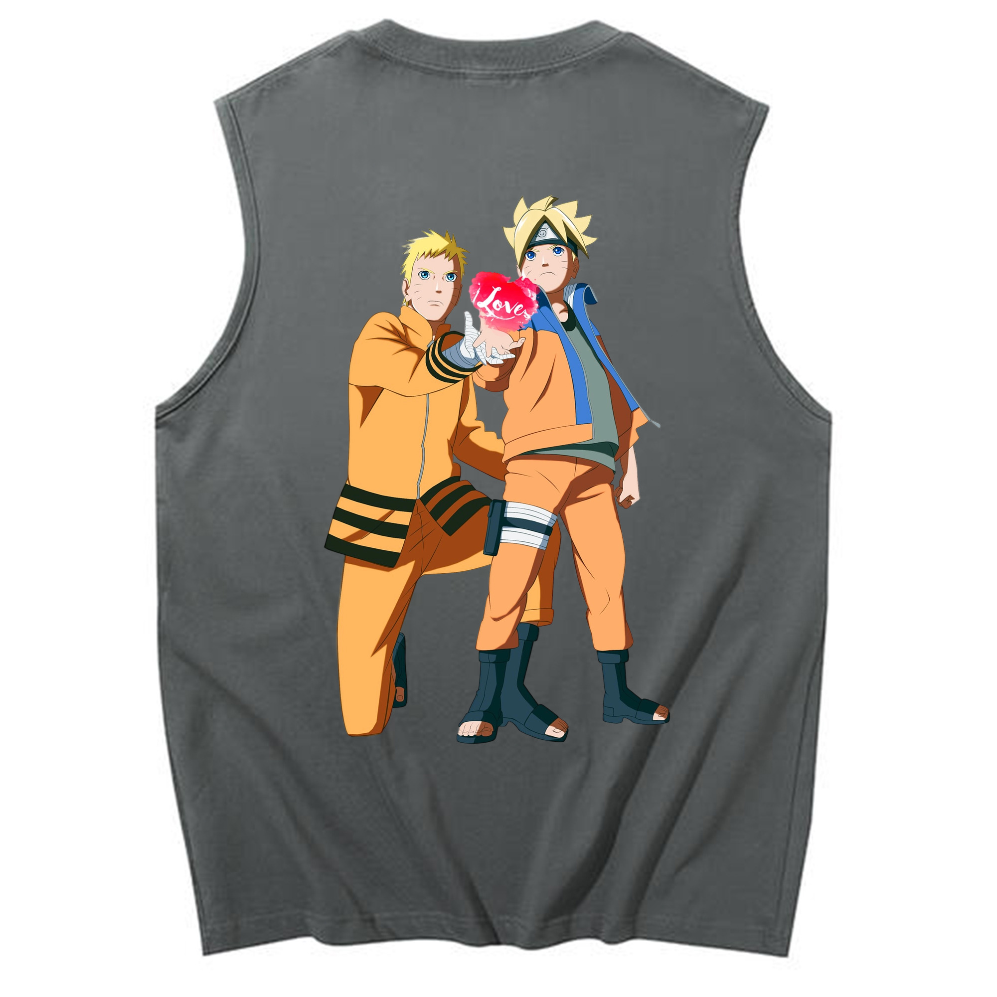 （画像用） NARUTO -ナルト- うずまき ボルト Uzumaki Boruto コットン100％タンクトップ（背面プリント）